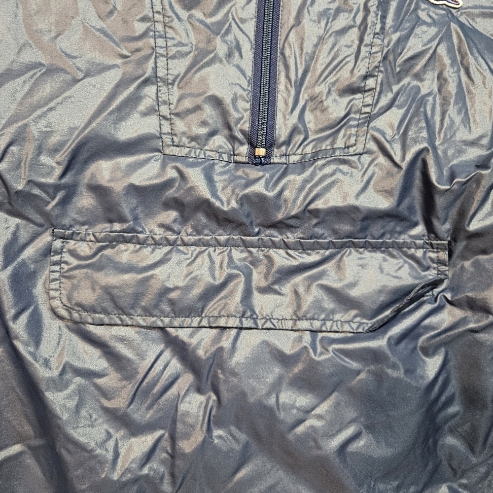 Vintage Izod Lacoste Windbreaker Jacket L Navy Hooded Anorak Packable - Picture 3 of 9